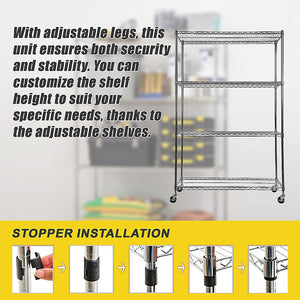 Modular Wire Storage Shelf | 900 x 450 x 1800mm | Steel Shelving