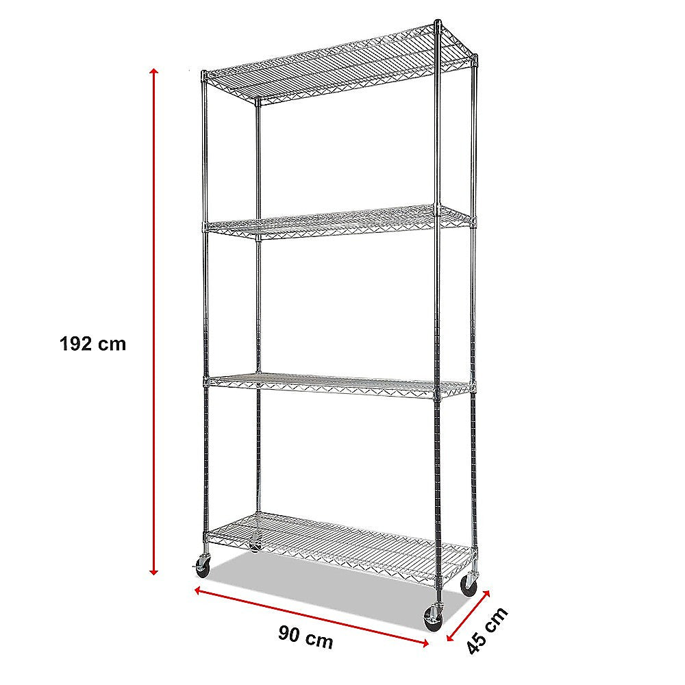 Modular Wire Storage Shelf | 900 x 450 x 1800mm | Steel Shelving