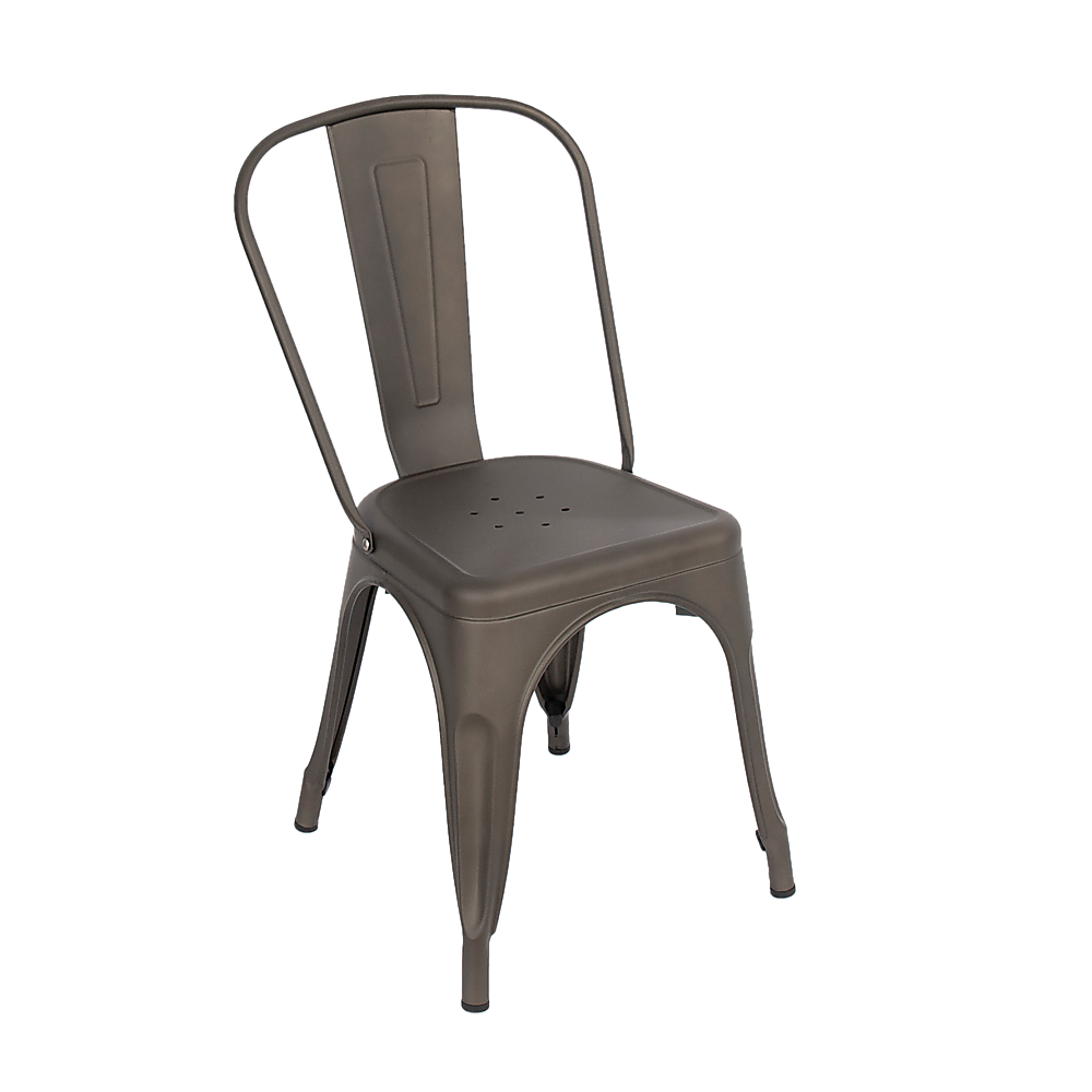 Vintage Metal Dining Chairs | Stackable | Set of 4 | Kitchen & Café Side Chairs