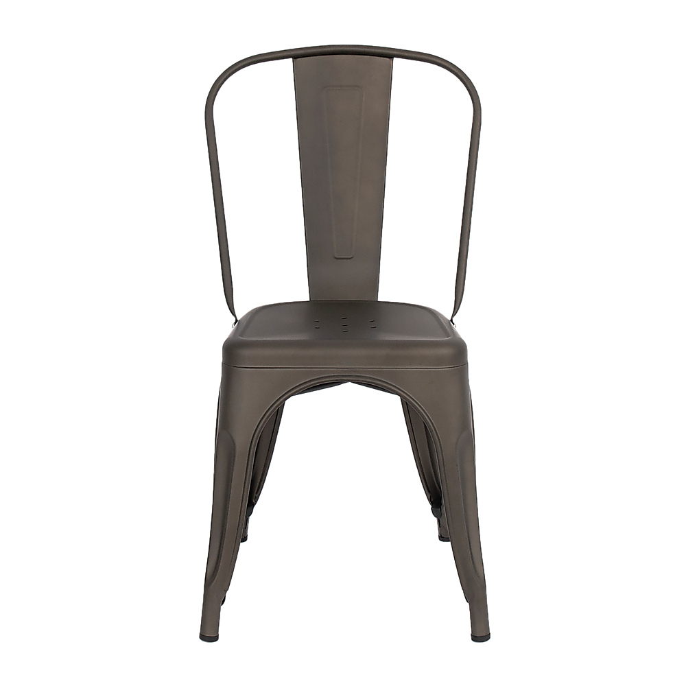 Vintage Metal Dining Chairs | Stackable | Set of 4 | Kitchen & Café Side Chairs