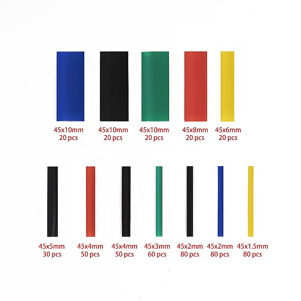 Heat Shrink Solder Seal Wire Connectors | 630-Piece | Mixed Tubing Sleeving Kit