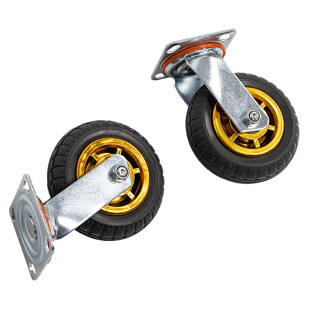Castor Wheels Set | 4-Piece | 6" (150mm) Swivel Casters | 2 Brakes | 800KG Load Capacity