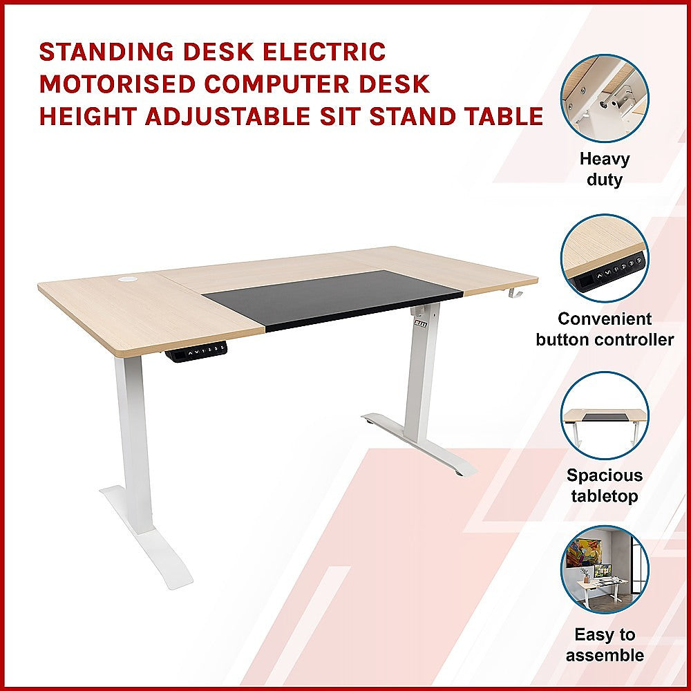 Standing Desk | Electric Motorised | Computer Desk | Height Adjustable | Sit Stand Table