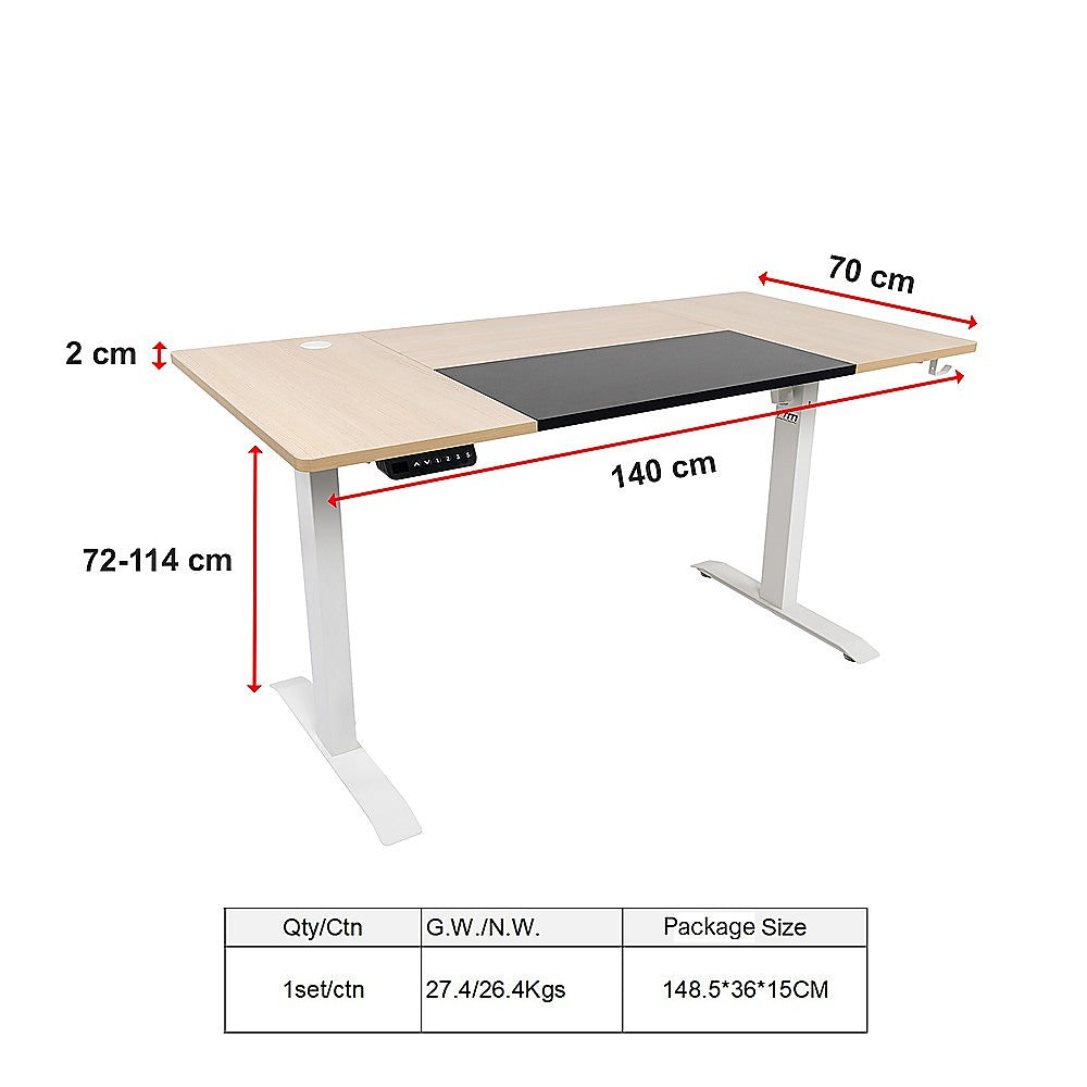 Standing Desk | Electric Motorised | Computer Desk | Height Adjustable | Sit Stand Table