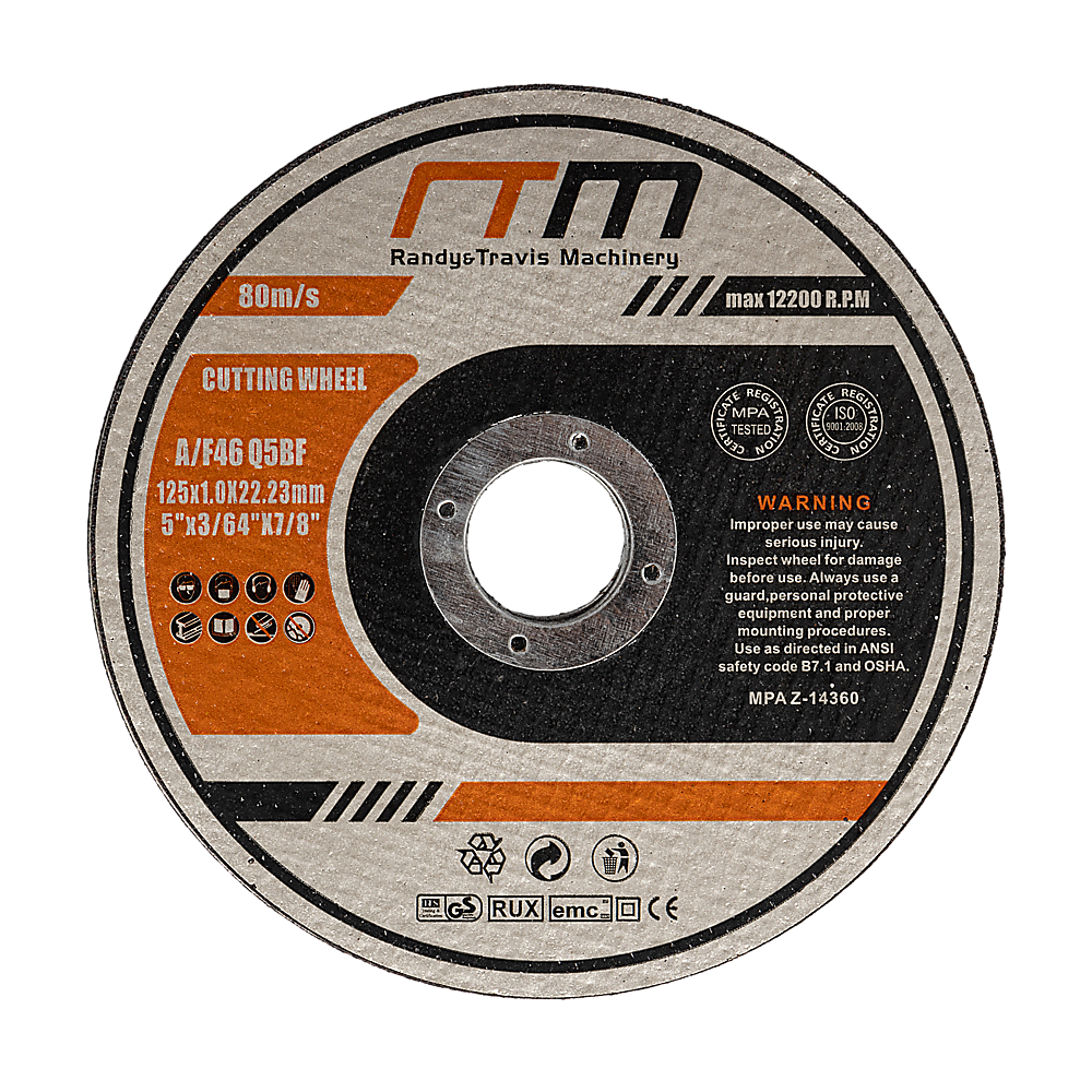 Cutting Discs Set | 100-Piece | 125mm (5") Angle Grinder Disc | Thin Metal Cut-Off Wheels