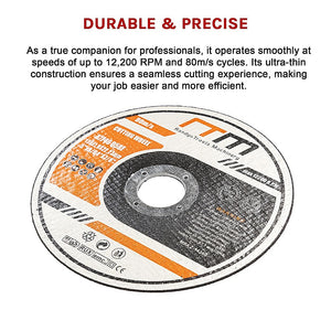 Cutting Discs Set | 100-Piece | 125mm (5") Angle Grinder Disc | Thin Metal Cut-Off Wheels