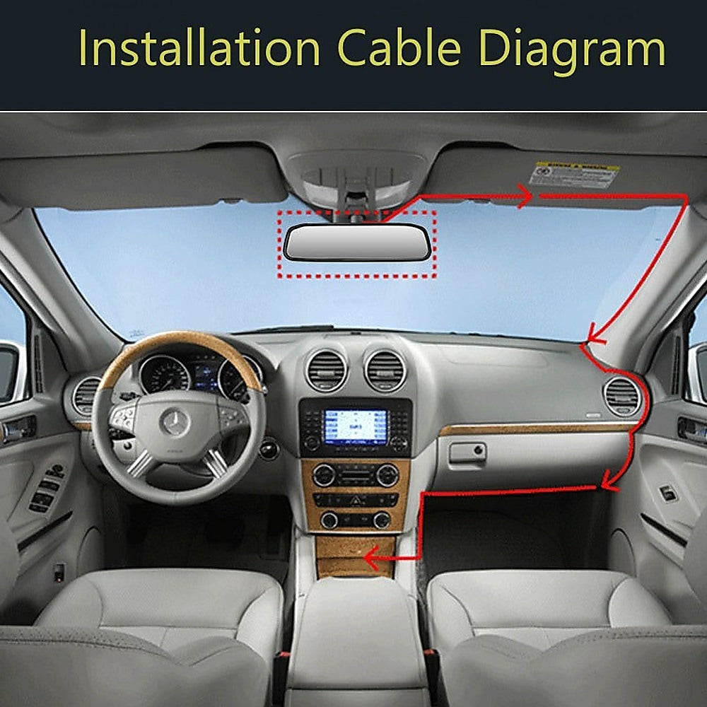 Car Rear View Mirror Camera Kit | 120-Degree Night Vision | Reverse Parking System