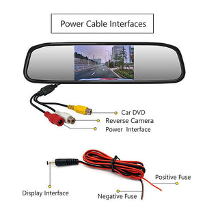 Car Rear View Mirror Camera Kit | 120-Degree Night Vision | Reverse Parking System