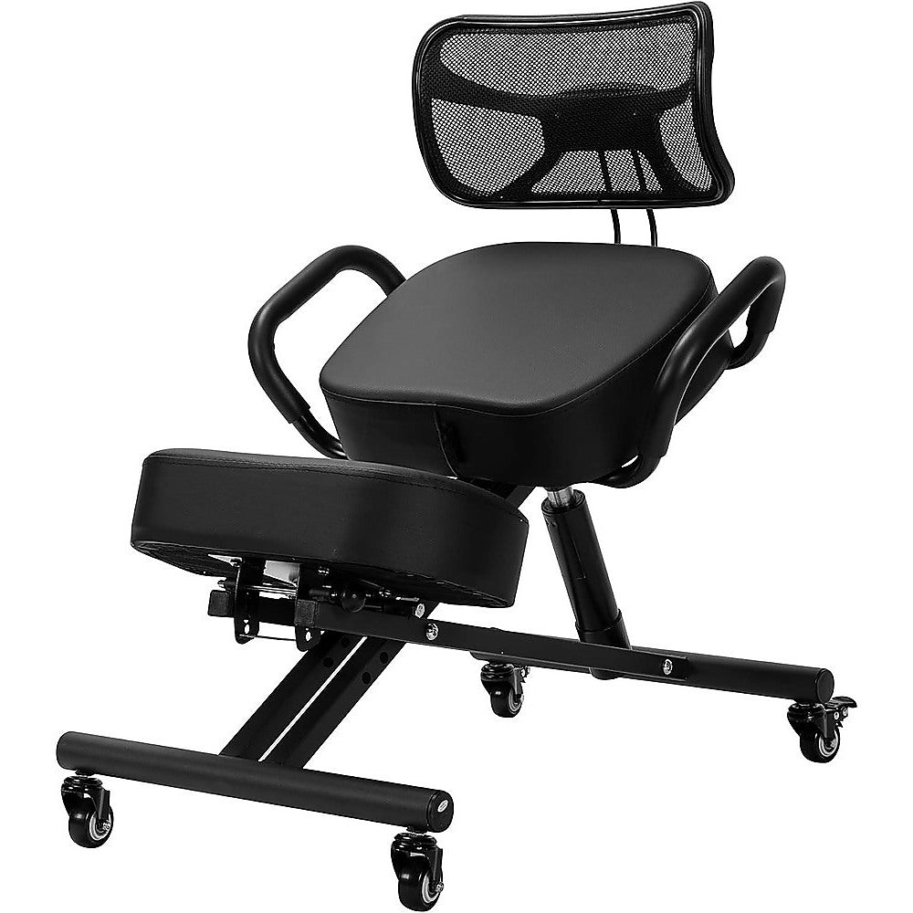 Ergonomic Kneeling Posture Chair with Backrest Adjustable Height and Casters