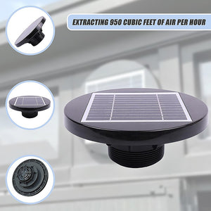 Solar Powered Roof Vent Fan | Loft Ventilator for Boat RV Greenhouse Shed Caravan