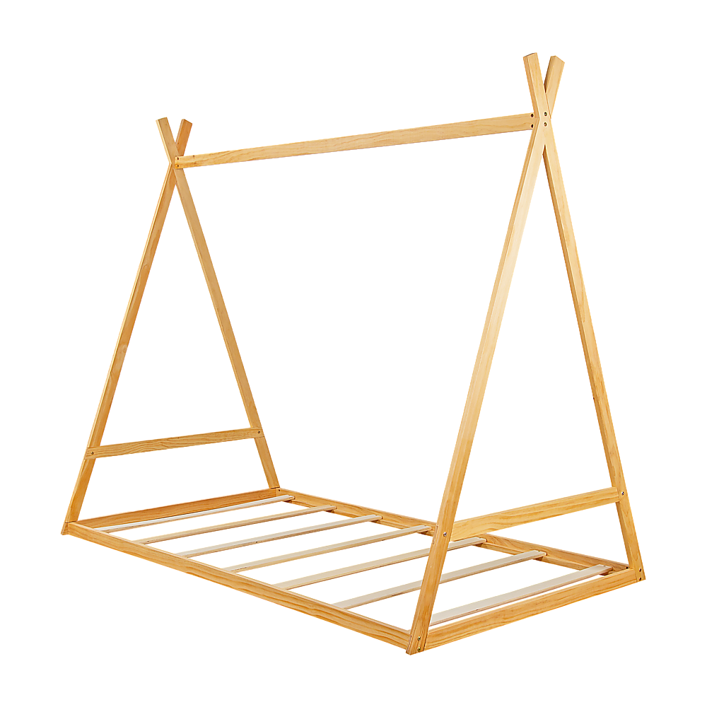 Kids Tent Montessori Toddler Floor Bed | Wooden Bedframe