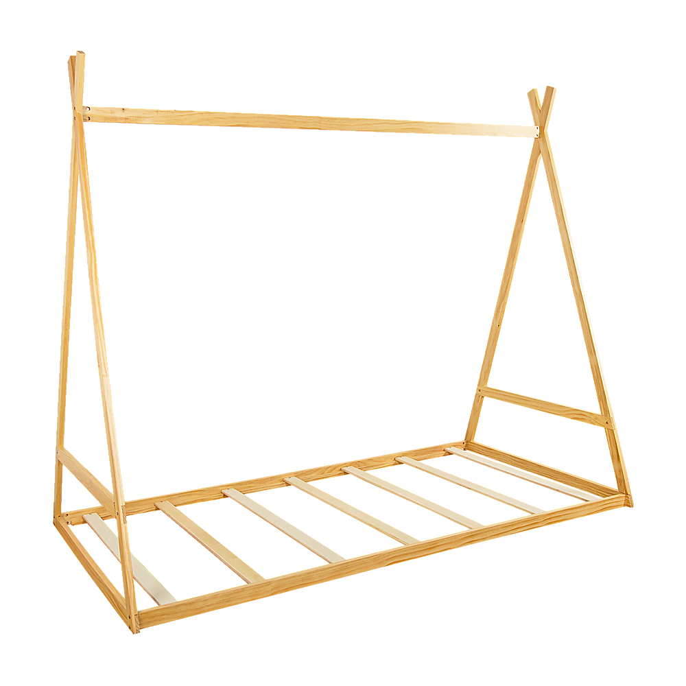 Kids Tent Montessori Toddler Floor Bed | Wooden Bedframe