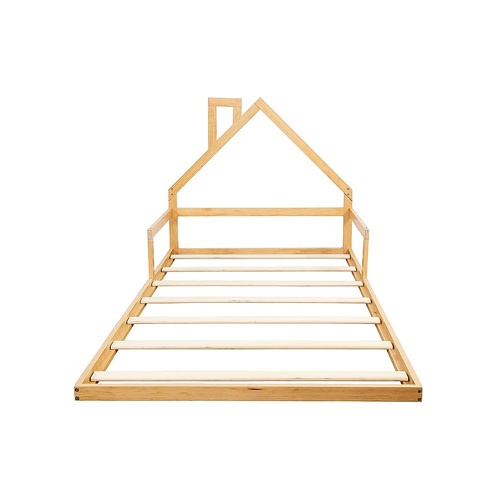 Pine Wood Floor Bed House Frame | Kids & Toddlers