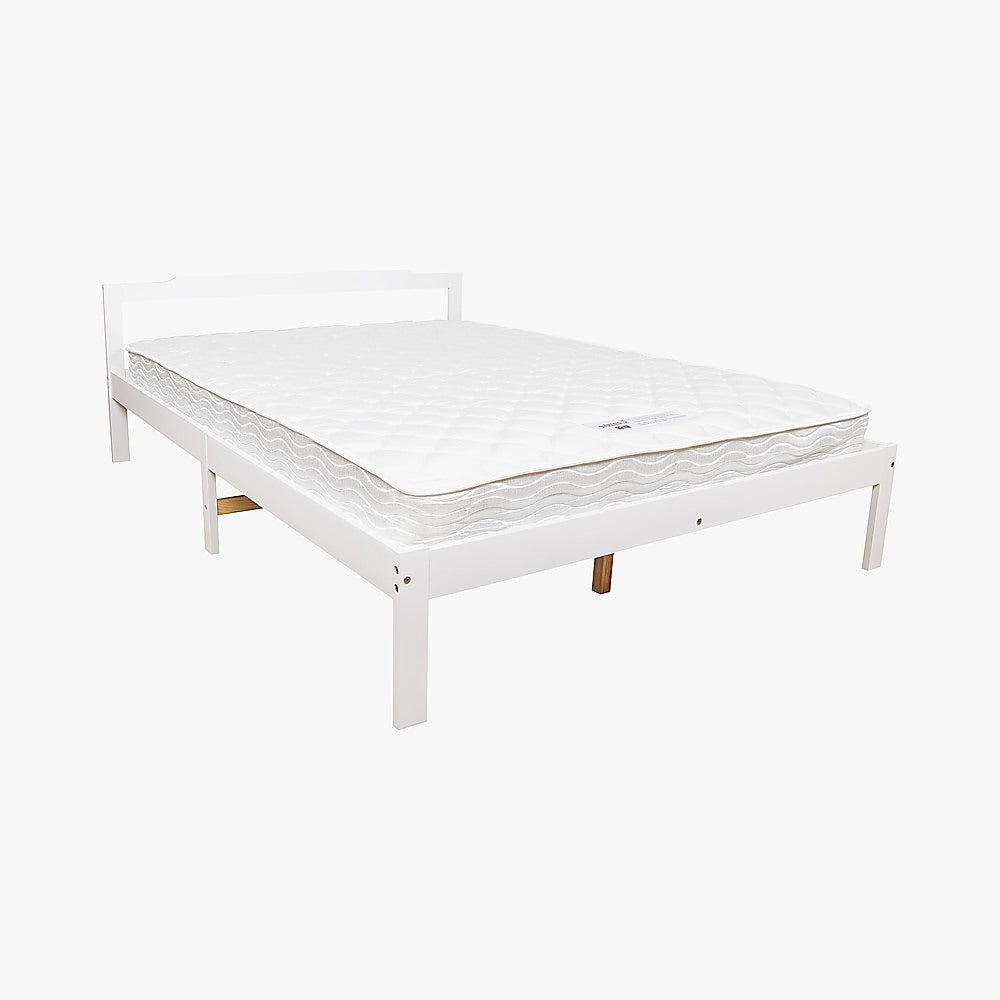 Double Wooden Bed Frame | Home Furniture | White