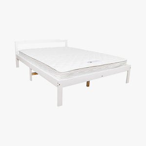 Double Wooden Bed Frame | Home Furniture | White