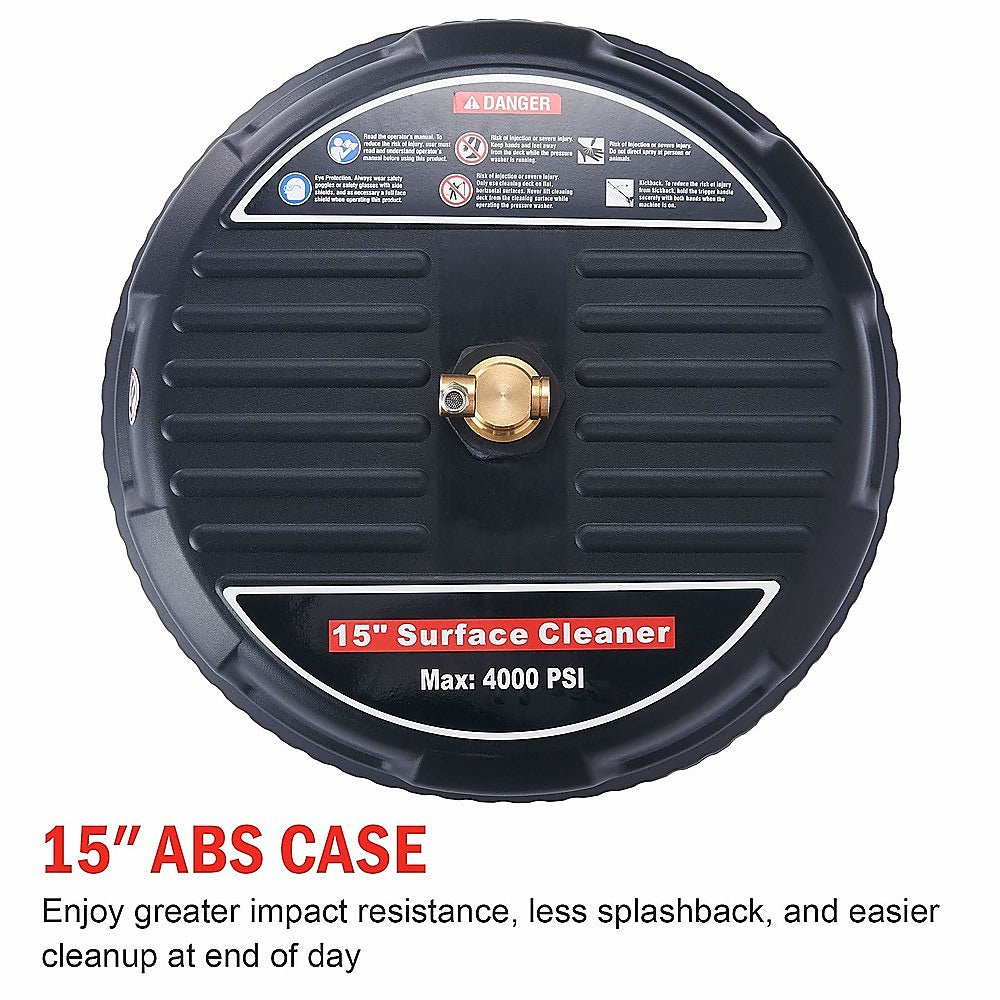 Pressure Washer Surface Cleaner | 4000 PSI | 44CM with 2 Extension Wands