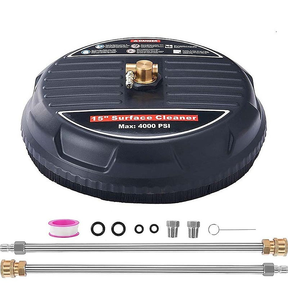 Pressure Washer Surface Cleaner | 4000 PSI | 44CM with 2 Extension Wands