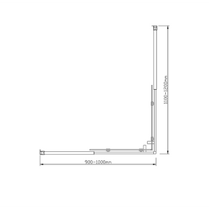 Adjustable 1000x1200mm Double Sliding Door Glass Shower Screen | Chrome