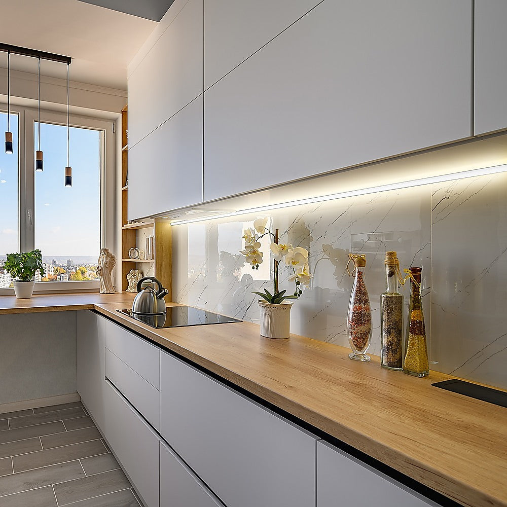 10 x 1M Aluminium LED Strip Light Channel Profiles | Kitchen Cabinet Lighting