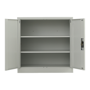 Two-Door Metal Short Cabinet Shelf Storage for Home Office Gym