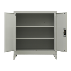 Two-Door Metal Short Cabinet Shelf Storage for Home Office Gym