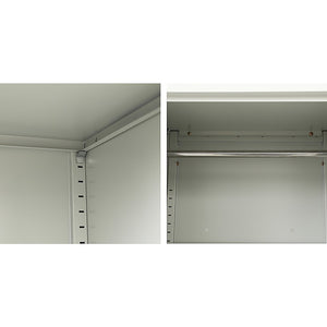 Single-Door Metal Tall Cabinet Shelf Storage for Home Office Gym