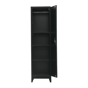 Single-Door Metal Tall Cabinet Shelf Storage for Home Office Gym