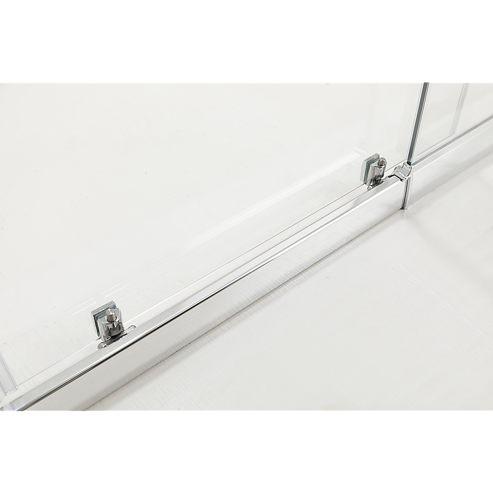 Adjustable 1300x1010mm Single Door Corner Sliding Glass Shower Screen | Chrome