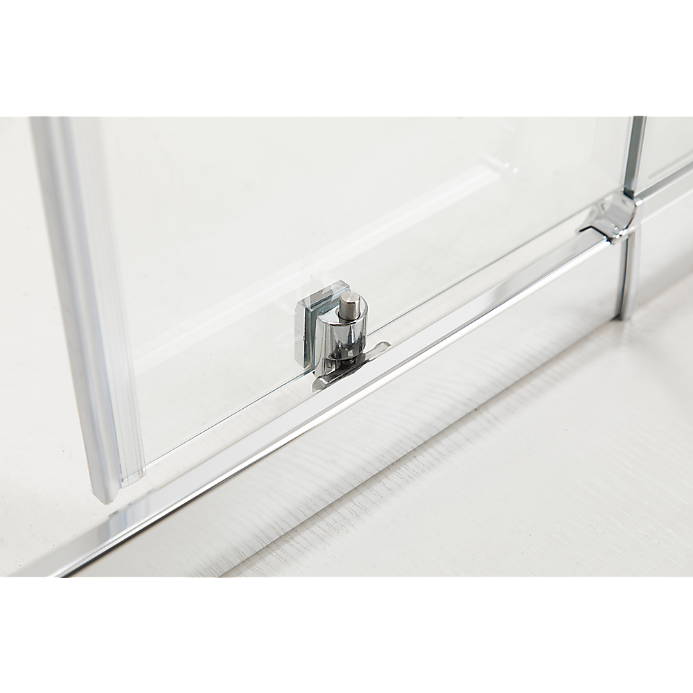 Adjustable 1300x1010mm Single Door Corner Sliding Glass Shower Screen | Chrome