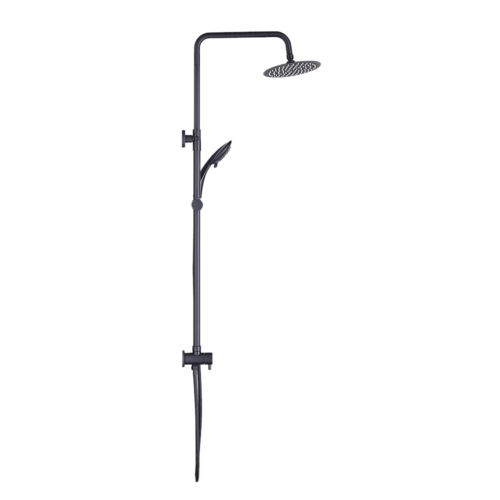 WELS 8" Rain Shower Head Set | Rounded Dual Heads | Faucet | High Pressure | Handheld