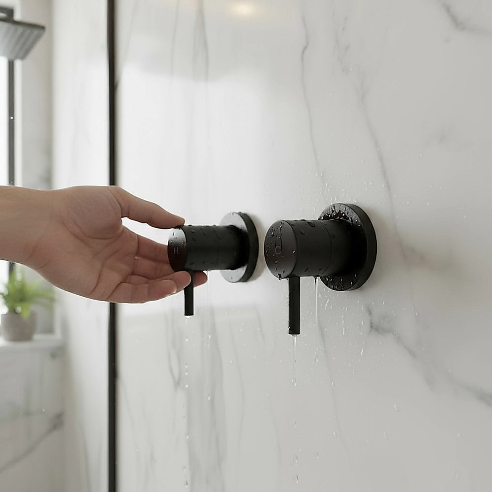 Bathroom Shower Bath Hot and Cold Mixer | WATERMARK Certified | Black
