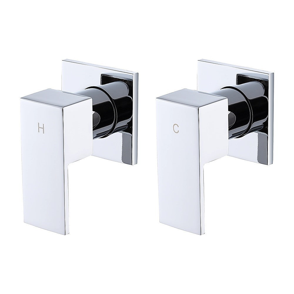 Bathroom Shower Bath Hot and Cold Square Mixer | WATERMARK Certified | Chrome