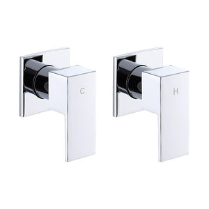 Bathroom Shower Bath Hot and Cold Square Mixer | WATERMARK Certified | Chrome