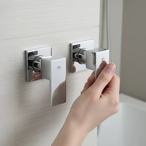 Bathroom Shower Bath Hot and Cold Square Mixer | WATERMARK Certified | Chrome