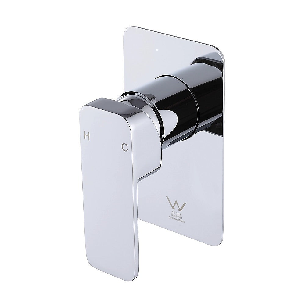 Single Square Shower Bath Mixer Tap | Bathroom | WATERMARK Approved | Chrome