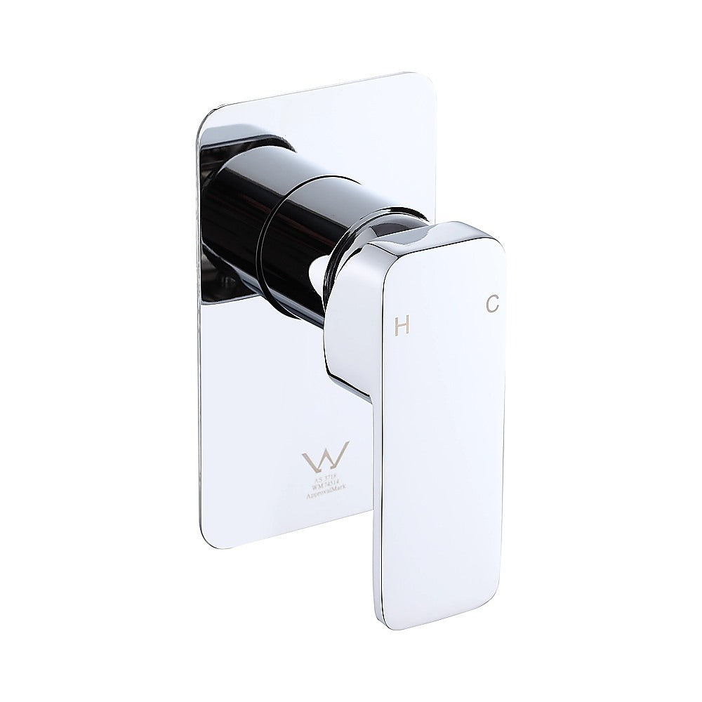 Single Square Shower Bath Mixer Tap | Bathroom | WATERMARK Approved | Chrome