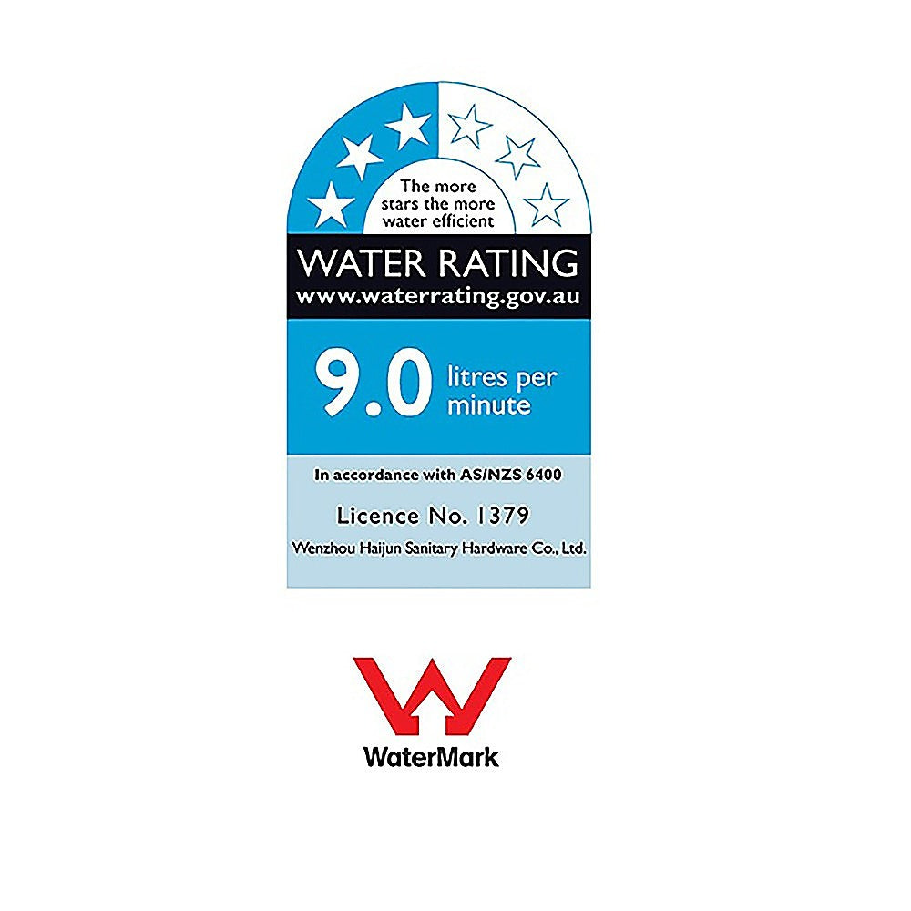WELS 10" Rain Shower Head Set | Square Dual Heads | High Pressure with Handheld | Black