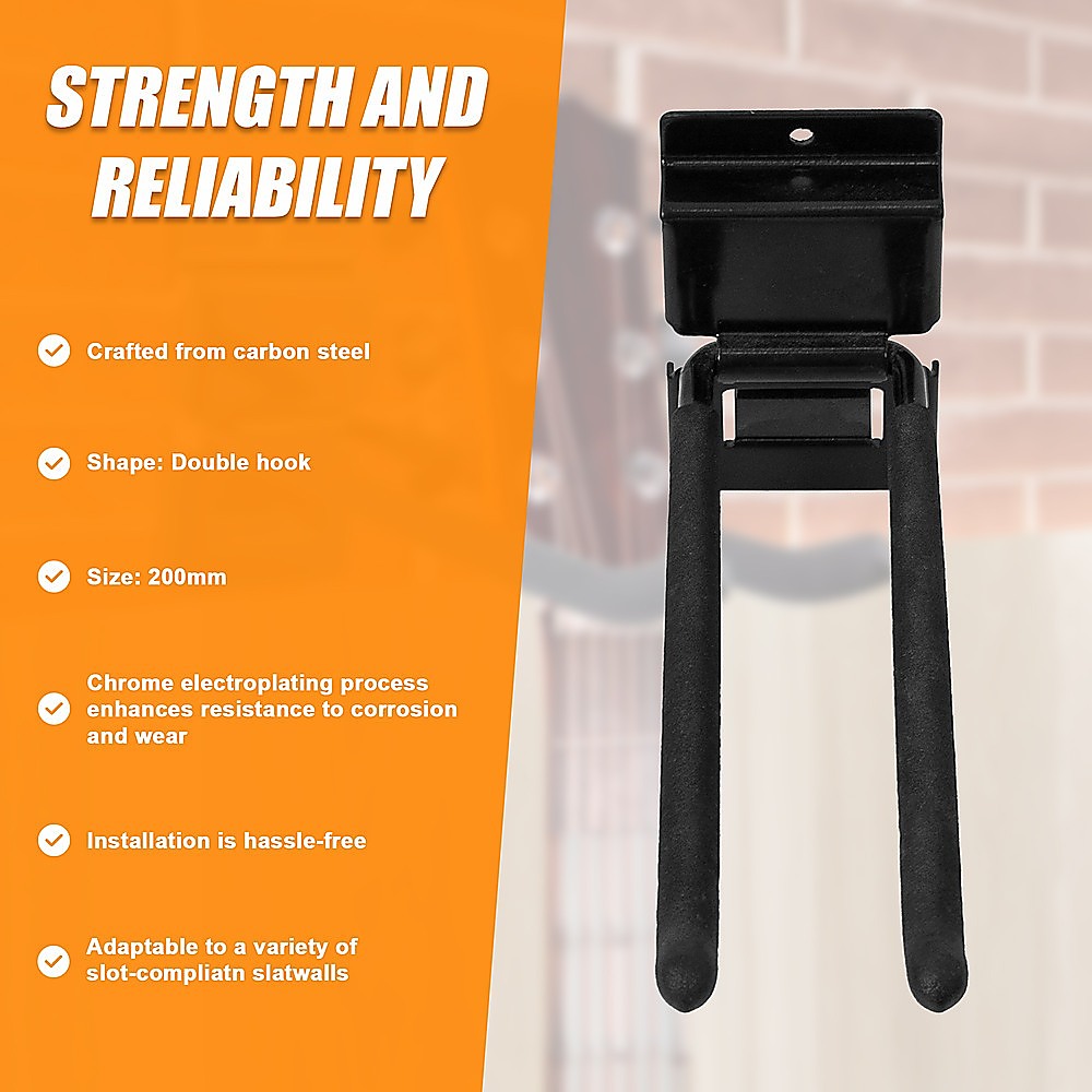 Garage Slatwall Retail Store Display Wall Mount Storage | Double Hooks