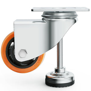 Leveling Casters Swivel Wheels Set of 4, 328 kg Total Load Capacity