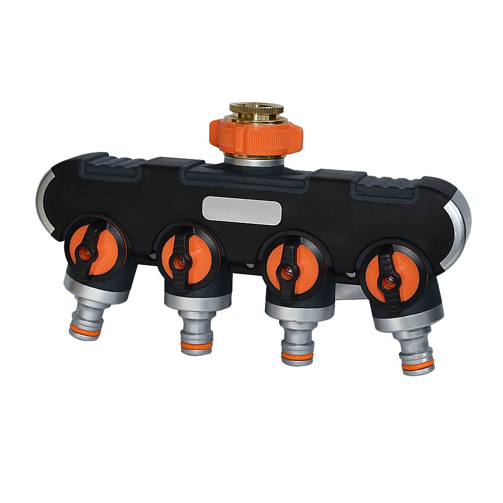 4-Way Garden Water Distributor | Tap Connector | Irrigation Hose Splitter