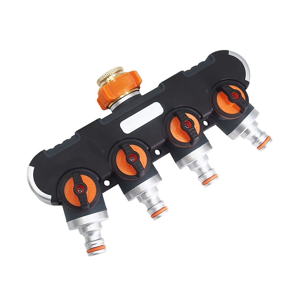 4-Way Garden Water Distributor | Tap Connector | Irrigation Hose Splitter