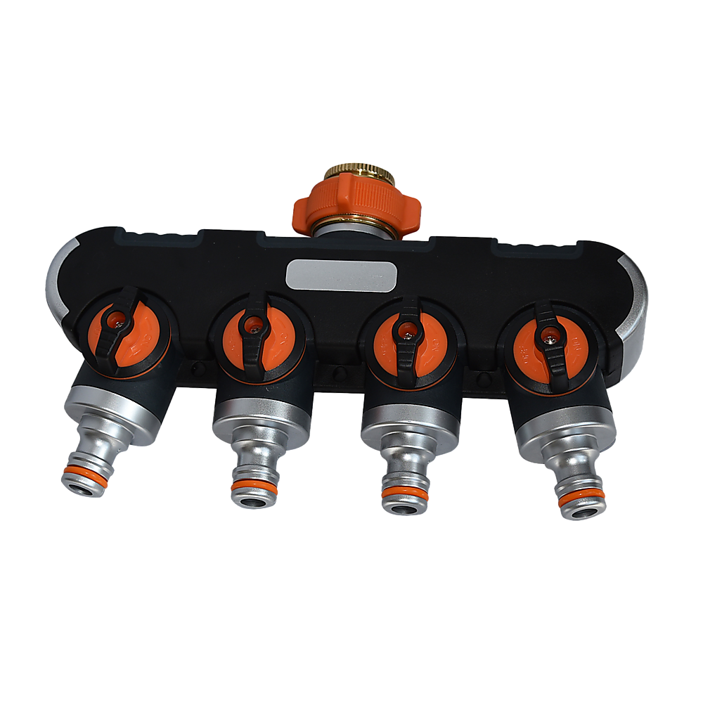 4-Way Garden Water Distributor | Tap Connector | Irrigation Hose Splitter