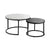 Set of 2 Coffee Table Round Marble Nesting Side End Table Furniture