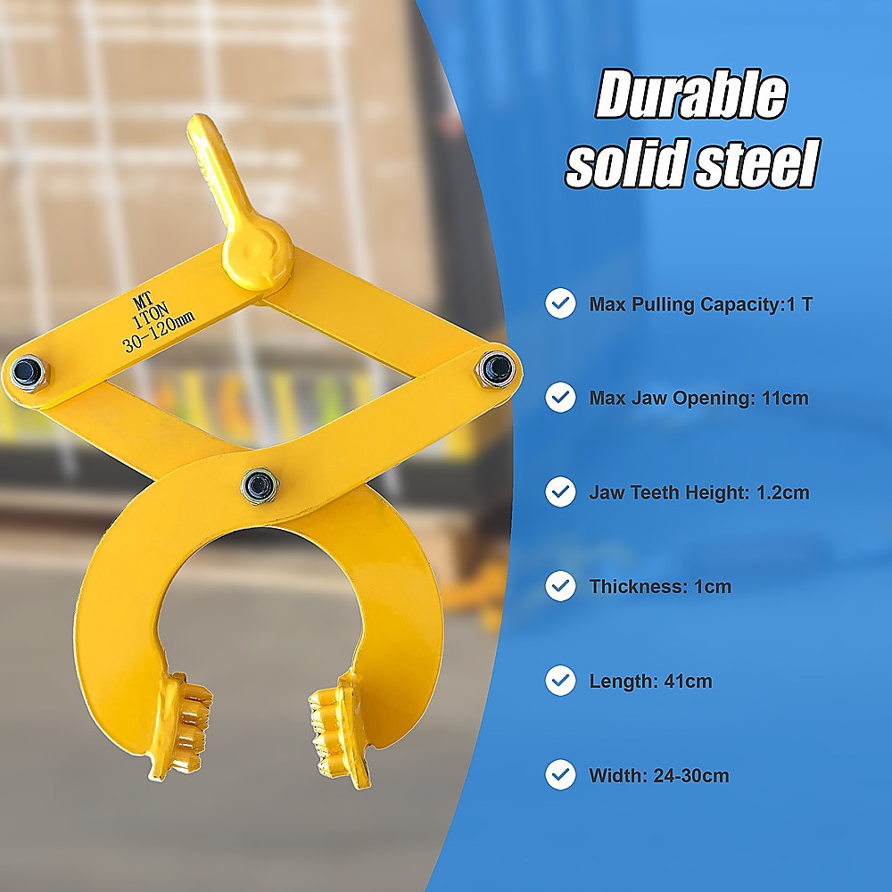 Steel Single Scissor Pallet Puller Clamp | 1 Ton Capacity | Pallet Grabber