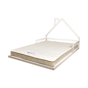 Pine Wood Floor Bed House Frame | Kids and Toddlers | White