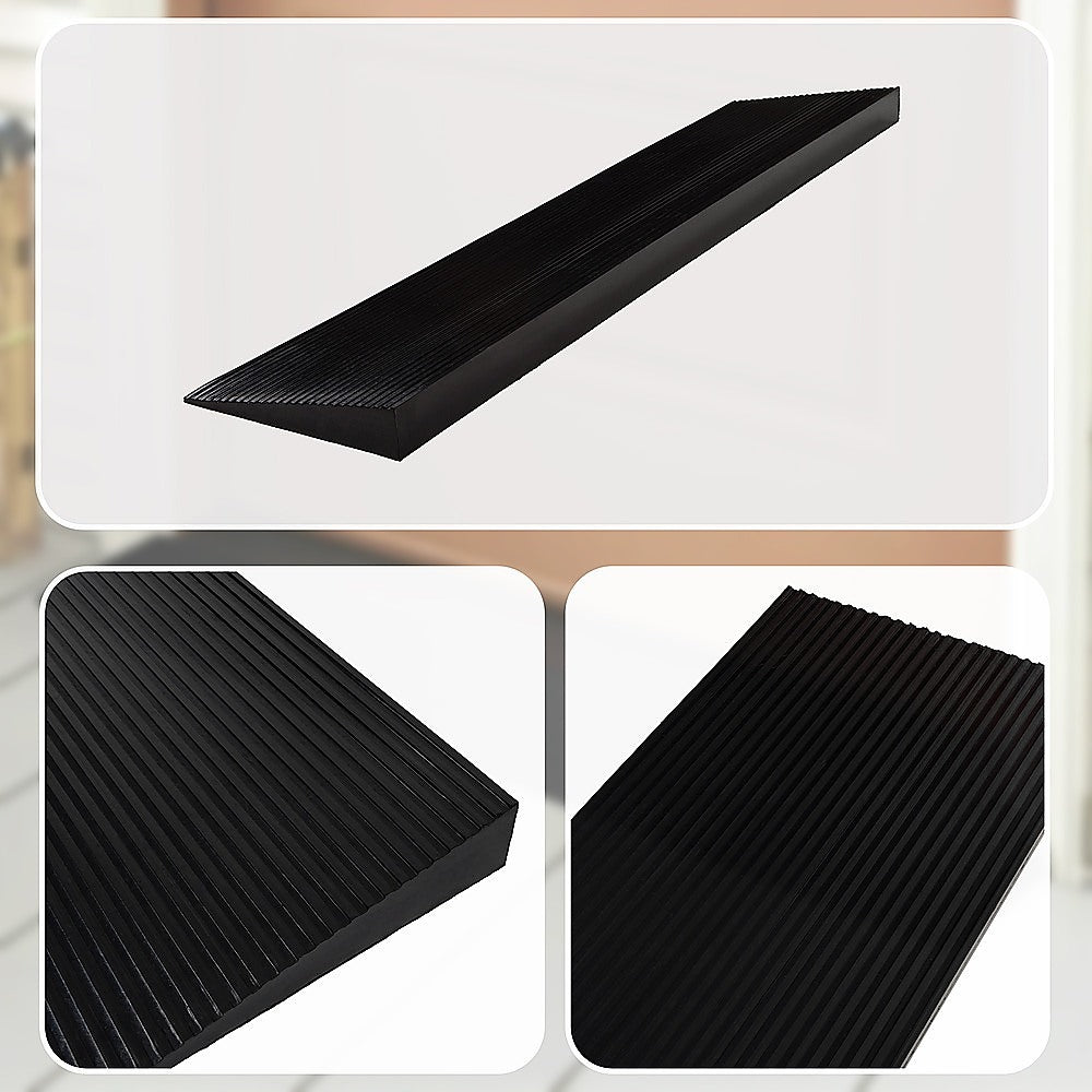 Cuttable Threshold Ramp | Rubber Wheelchair Ramp | Solid 4 cm Rise | 90 cm Wide