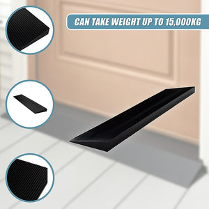 Cuttable Threshold Ramp | Rubber Wheelchair Ramp | Solid 4 cm Rise | 90 cm Wide