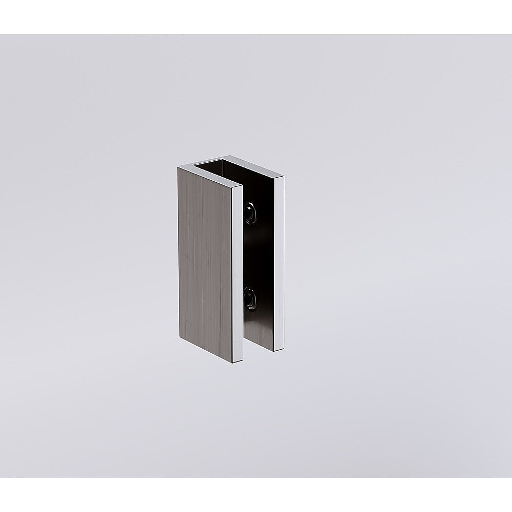 Frameless Glass Bath Screen | 100cm | Gunmetal Brass Brackets | Sleek Bathroom Divider