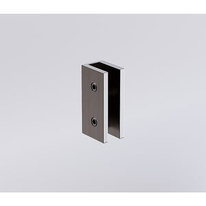 Frameless Glass Bath Screen | 120cm | Gunmetal Brass Brackets | Sleek Bathroom Divider