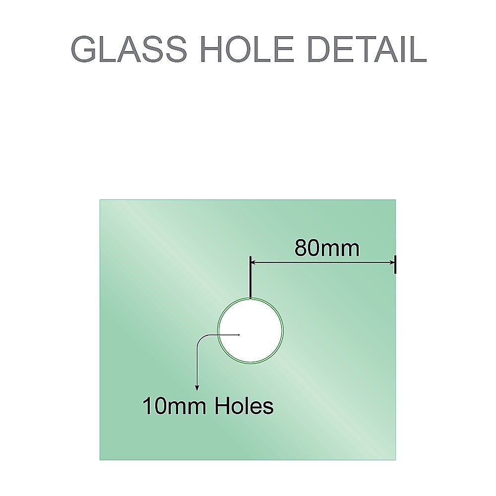 Wall to Wall Frameless Shower Screen | 90cm | Gold Brackets | Stainless Steel Hinges | Round Knob Handle | Minimalist Design